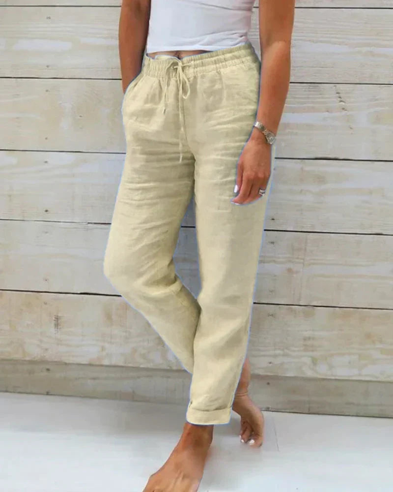 Pantaloni Donna a Vita Alta – Slim Fit, Adatti per Uso Casual e Lavorativo