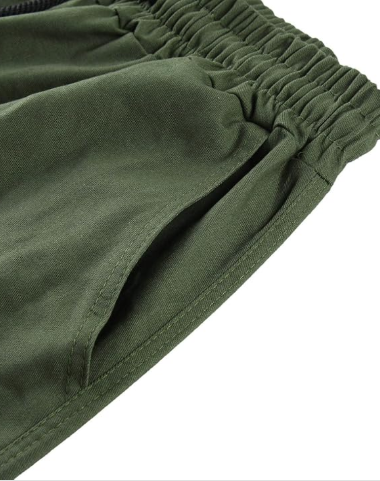 Pantaloni Cargo Uomo con Tasche Multiple e Vita Regolabile