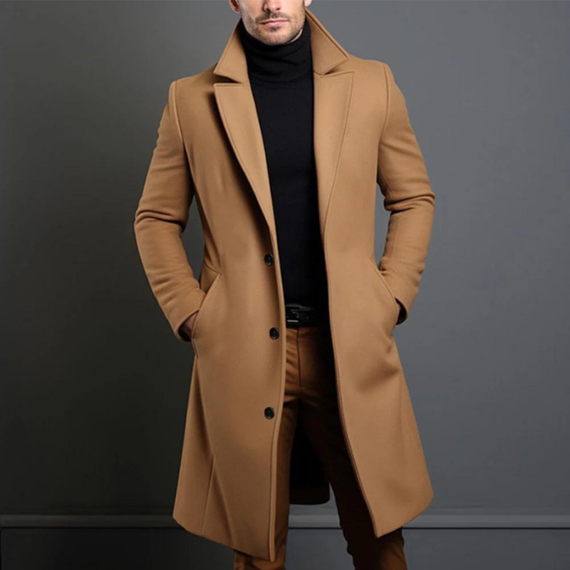 Cappotto Uomo Invernale Elegante Slim Fit