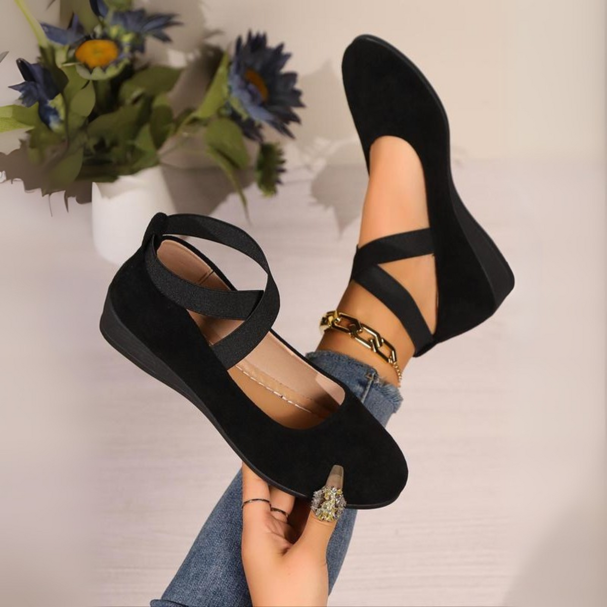 Ballerine Donna Zeppa Punta Chiusa – Scarpe Comode per Ogni Giorno