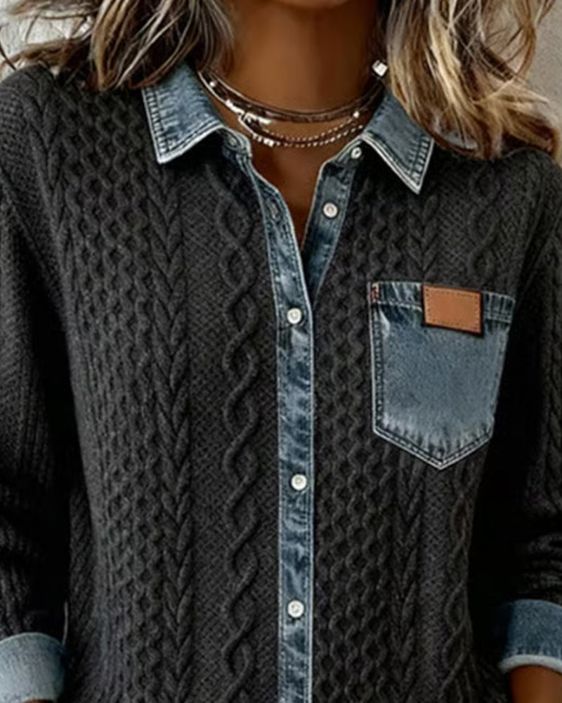 Blusa Slim Fit da Donna – Con Bottoni, Adatta per Uso Casual e Lavorativo