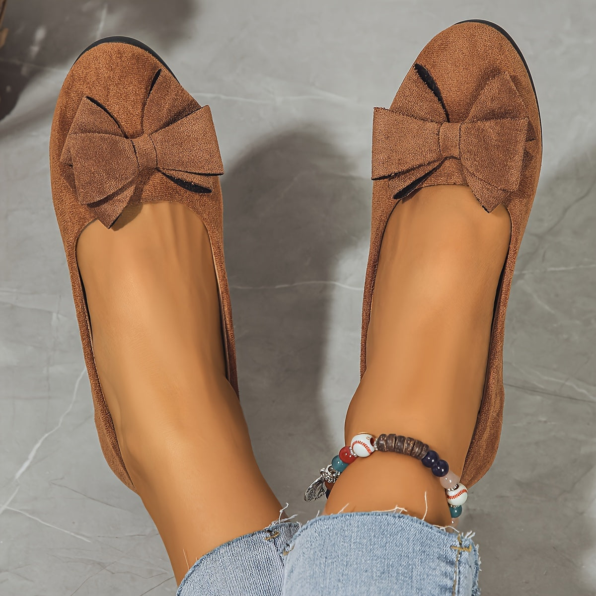 Ballerine Donna Ortopediche con Fiocco e Comfort Plantare