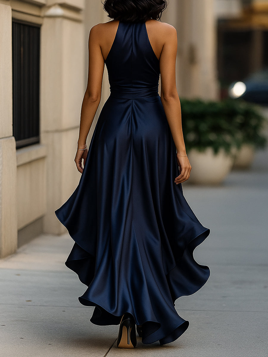 Abito Scollo a Halter per Donne – Adatto per Abbigliamento da Sera e Occasioni Festive