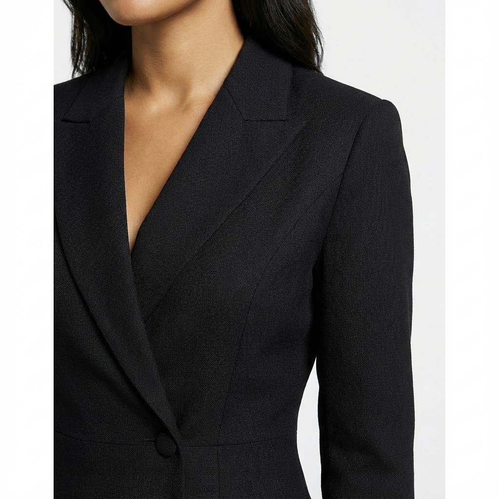 Abito Blazer Donna Sagomato – Con Dettaglio a Bottone, Adatto per Lavoro e Occasioni Formali