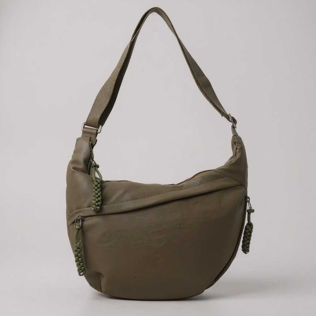 Borsa Tracolla Donna in Nylon con Tasche Multiple