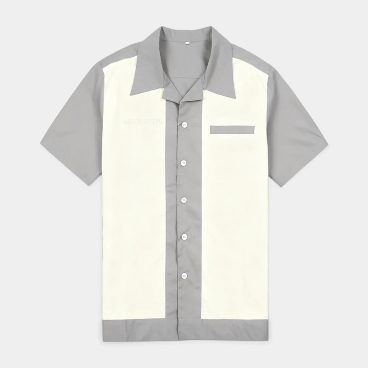 Camicia Uomo Manica Corta Collo Camp a Bottoni