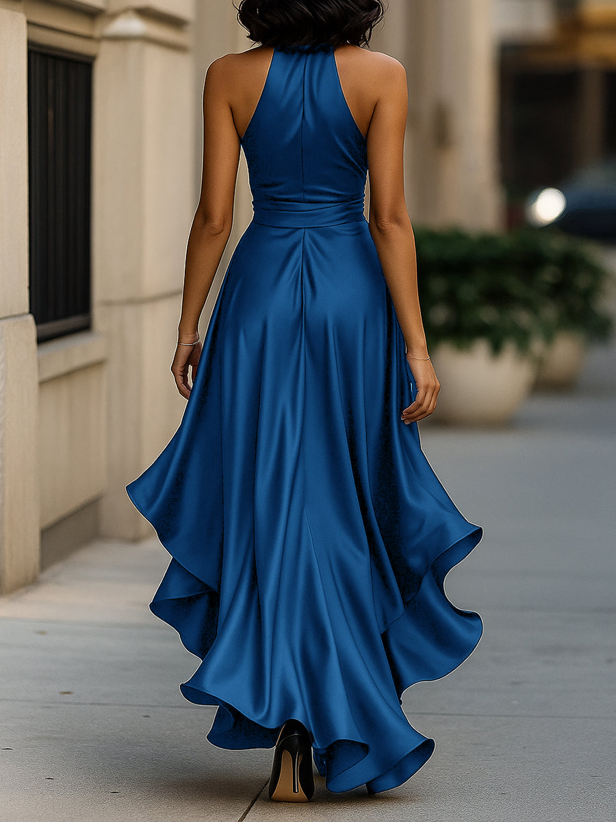 Abito Scollo a Halter per Donne – Adatto per Abbigliamento da Sera e Occasioni Festive