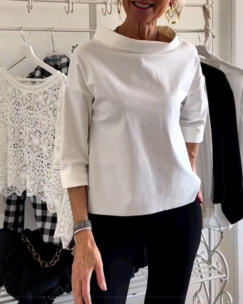 Top Slim Fit Donna – Adatto per Uso Quotidiano, Con Maniche Corte