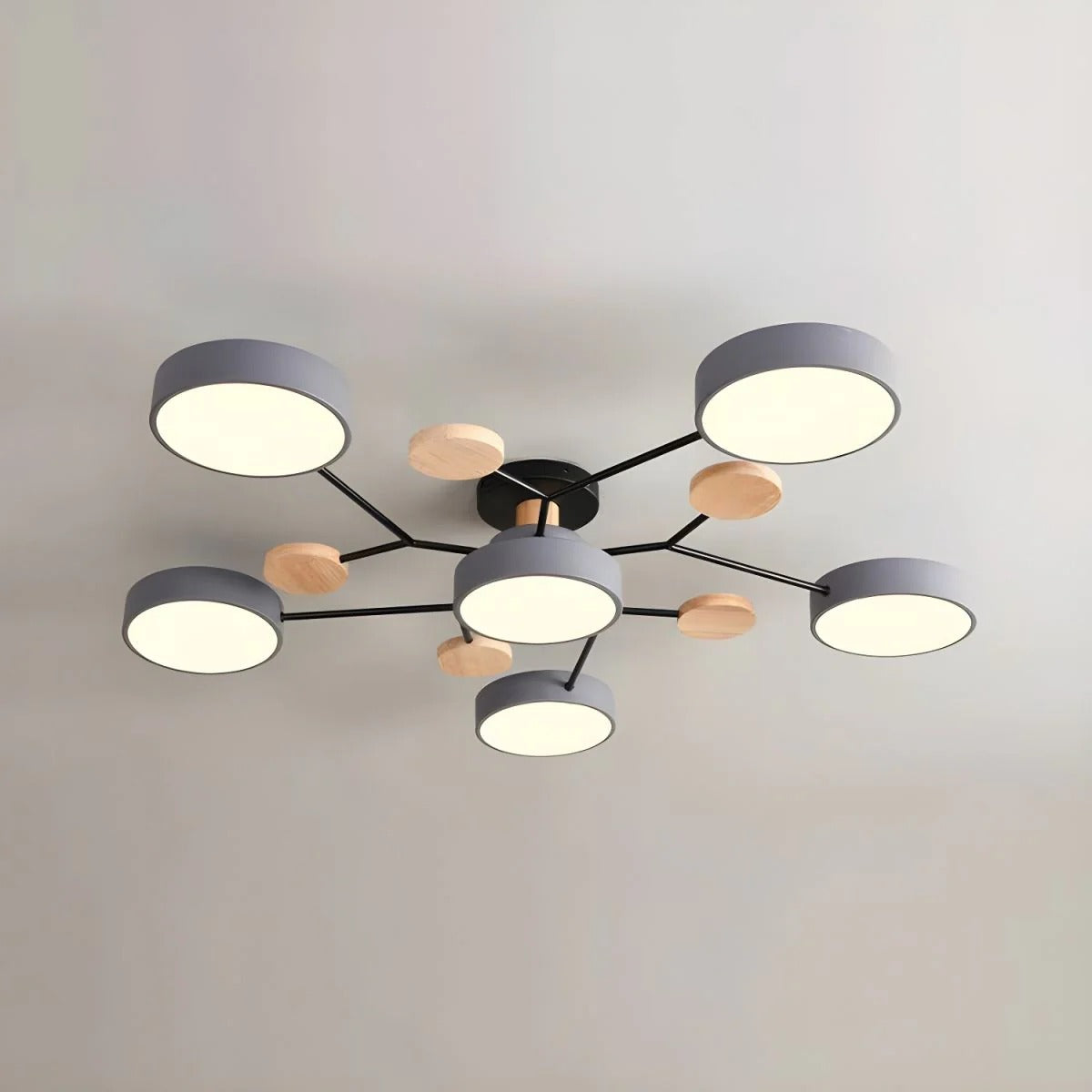 Lampadario da Soffitto Rotondo in Ferro con LED - Design Moderno