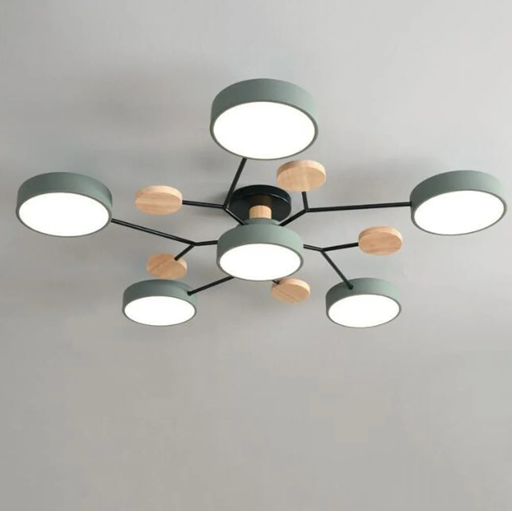 Lampadario da Soffitto Rotondo in Ferro con LED - Design Moderno