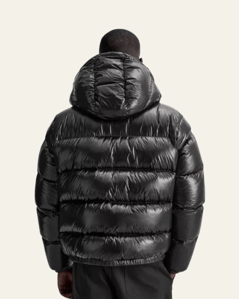Piumino Uomo in Nylon Lucido con Imbottitura in Piuma d'Oca