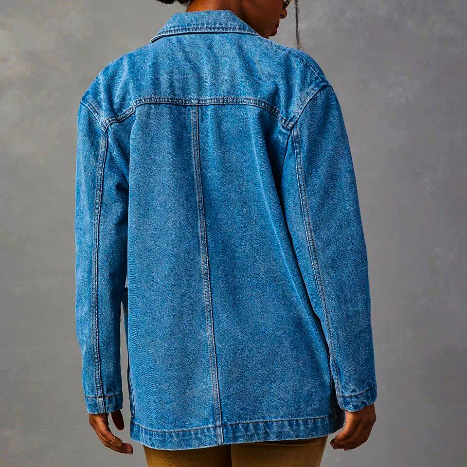 Donna - Elegante blazer in denim - Capispalla versatile e chic