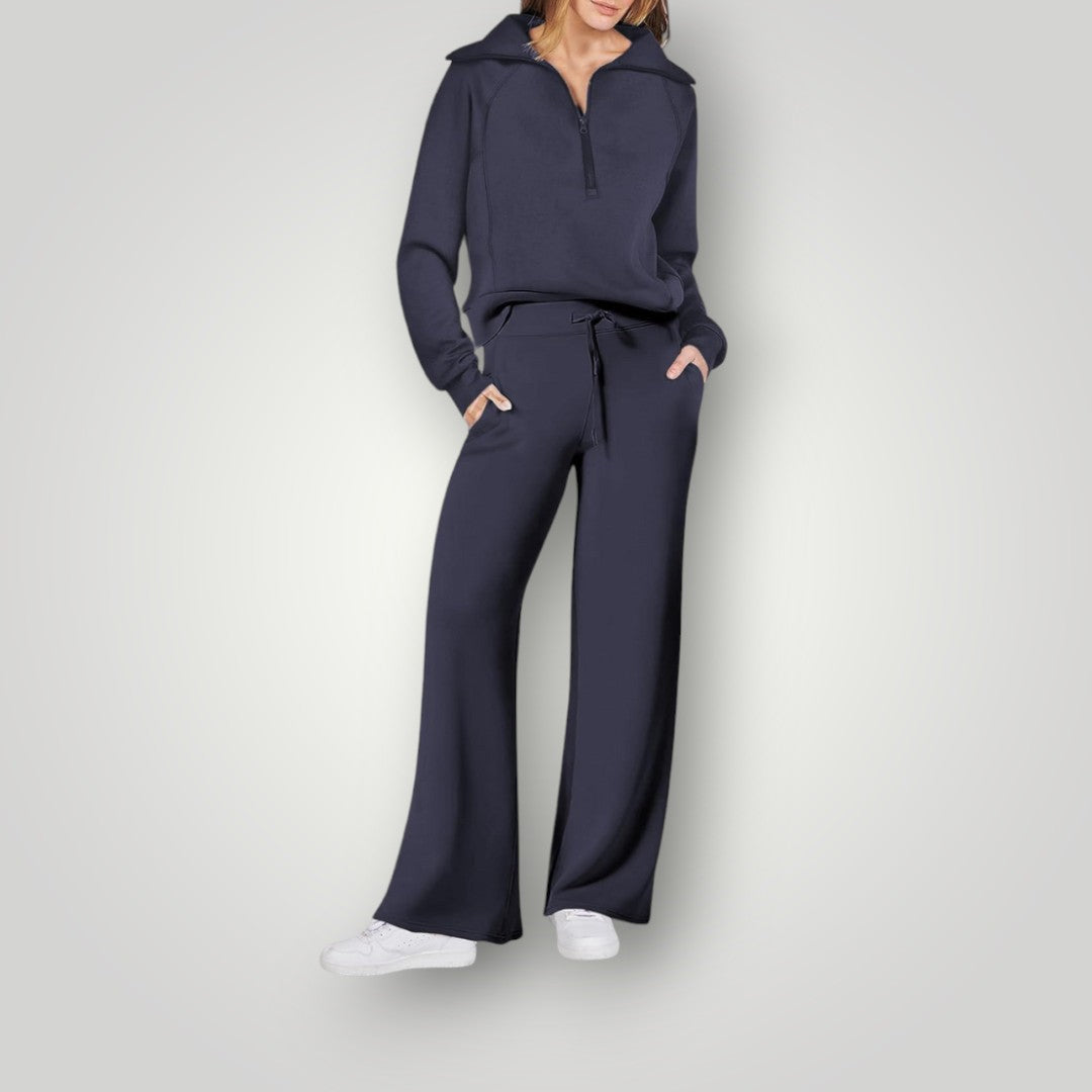Set Loungewear per Donne – Morbido Rayon e Poliestere, Colore Neutro per Casa o Uscite Casual