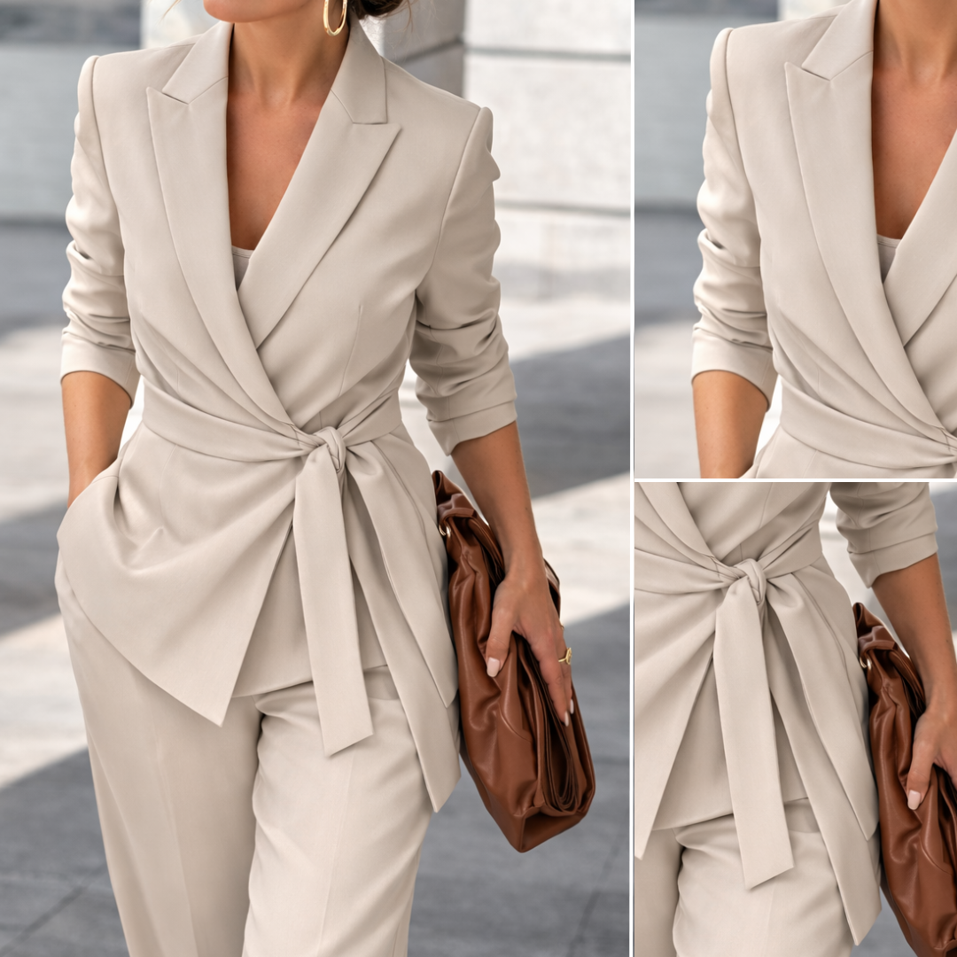 Completo Donna Due Pezzi Blazer e Pantaloni Palazzo