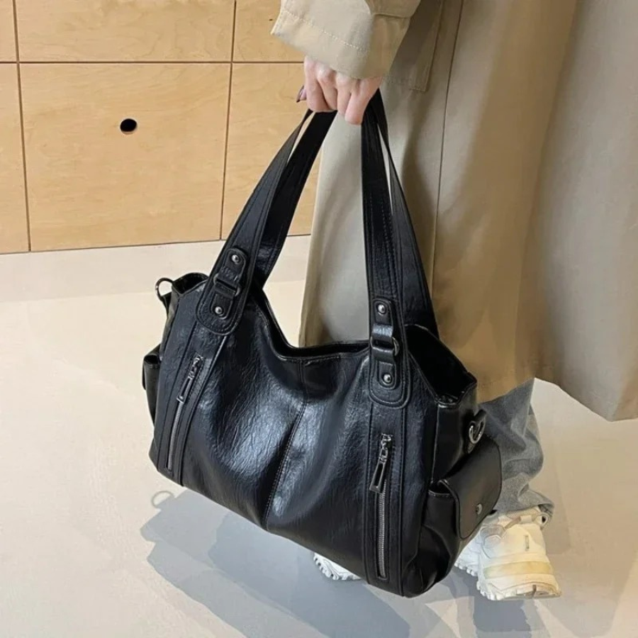 Borsa a Spalla Donna in Ecopelle - Design Multitasca