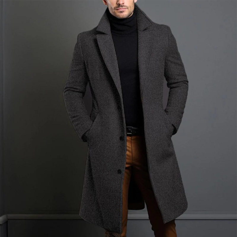 Cappotto Invernale Uomo Elegante con Fodera Interna