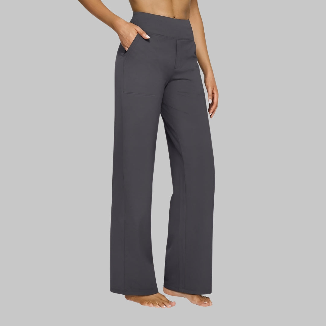Pantaloni Donna Elasticizzati Vita Alta Comfort Fit