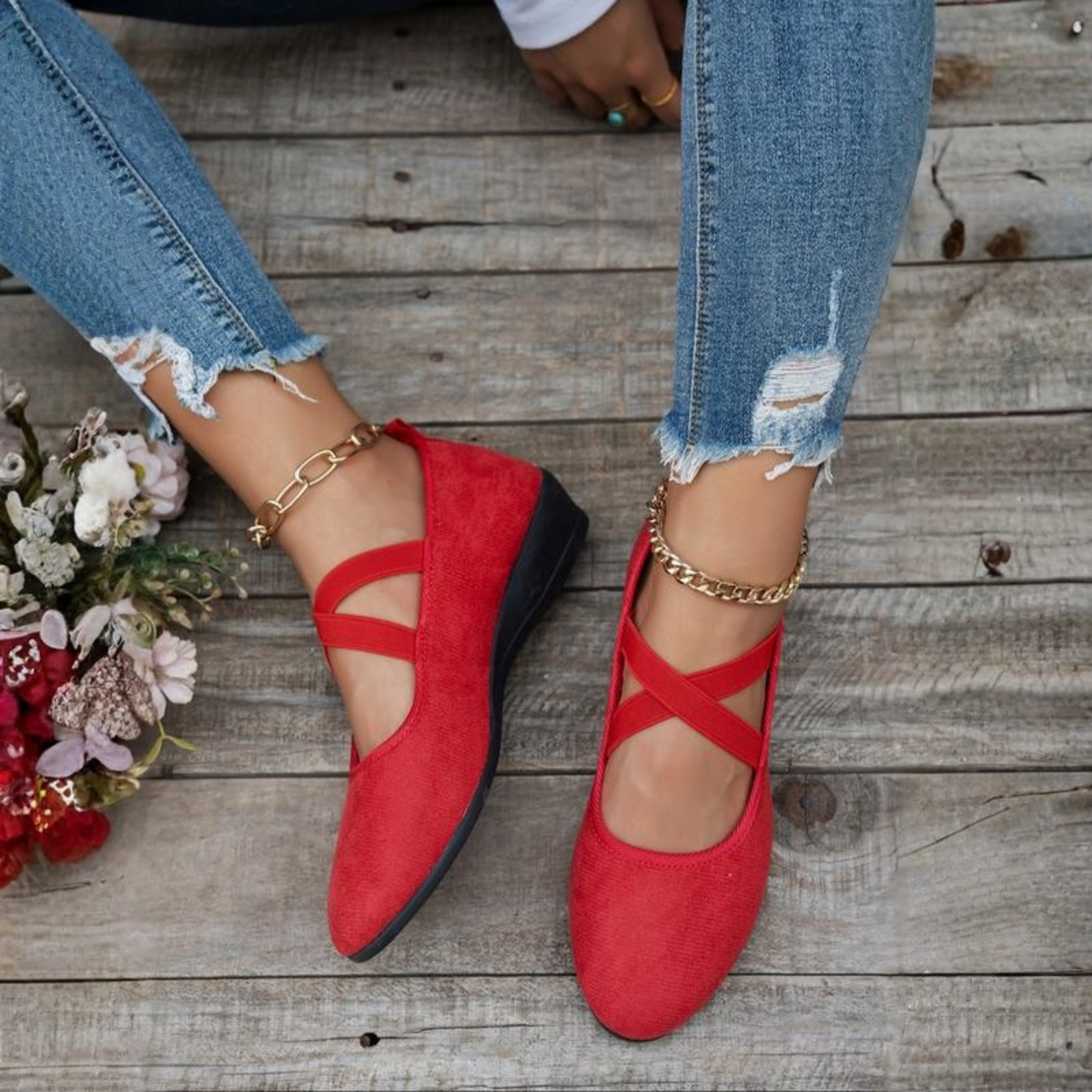 Ballerine Donna Zeppa Punta Chiusa – Scarpe Comode per Ogni Giorno