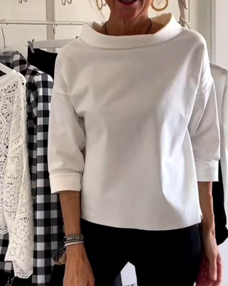 Top Slim Fit Donna – Adatto per Uso Quotidiano, Con Maniche Corte