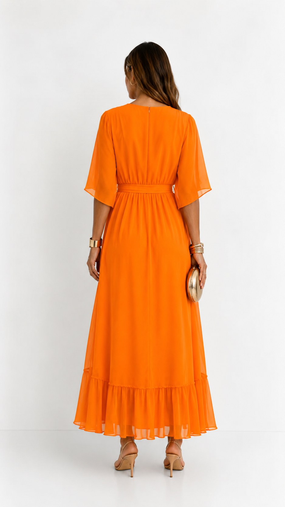 Abito Elegante da Donna a Portafoglio in Chiffon