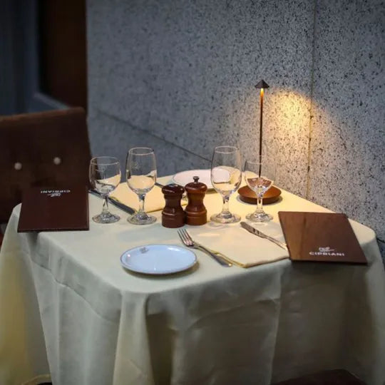 Lampada da Tavolo LED Ricaricabile Senza Fili Bianco e Oro