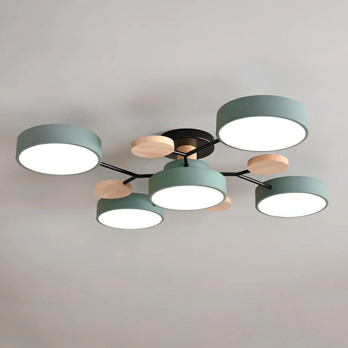 Lampadario da Soffitto Rotondo in Ferro con LED - Design Moderno