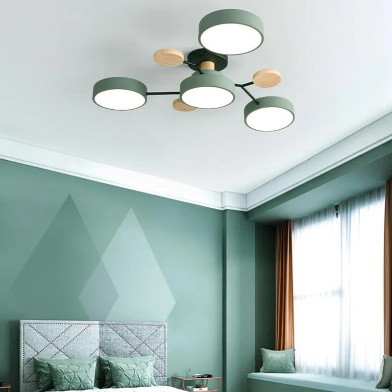 Lampadario da Soffitto Rotondo in Ferro con LED - Design Moderno