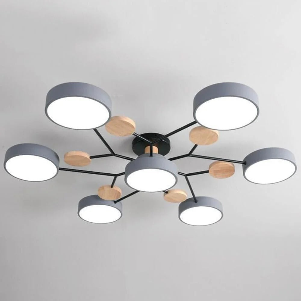 Lampadario da Soffitto Rotondo in Ferro con LED - Design Moderno