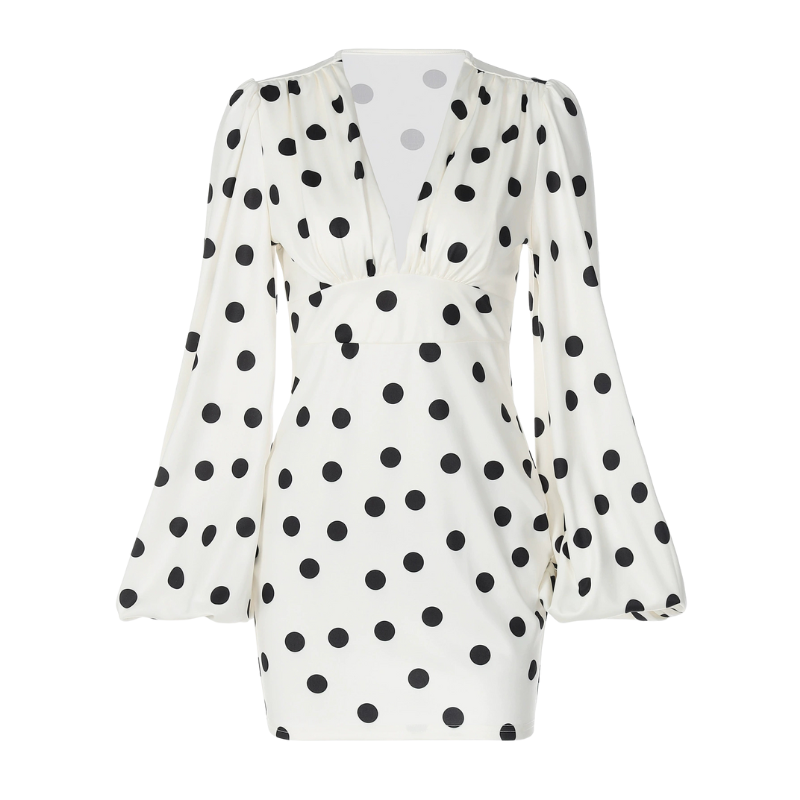 Abito Scollo a V Fitted per Donne – Con Maniche Lunghe, Adatto per Occasioni Casual e Festive