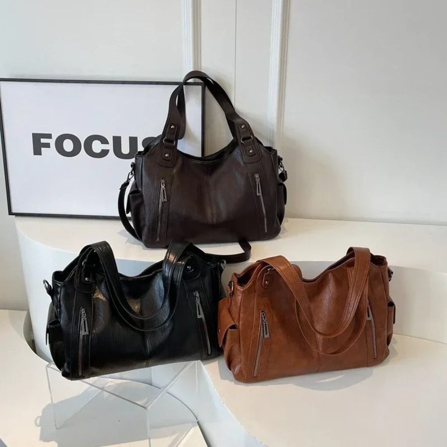 Borsa a Spalla Donna in Ecopelle - Design Multitasca
