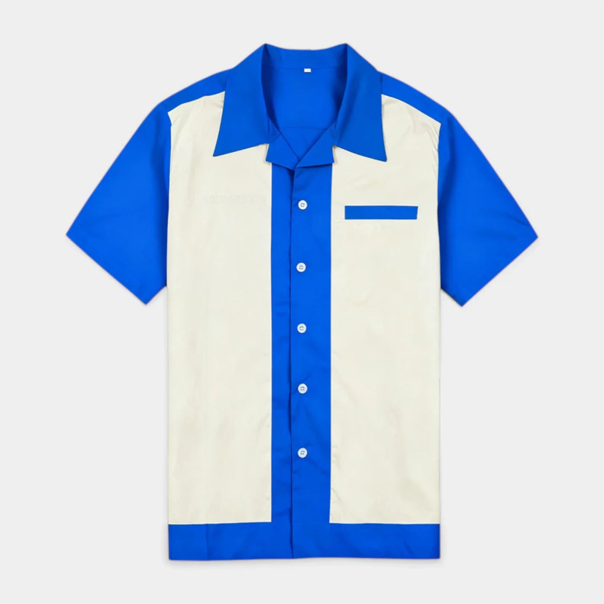 Camicia Uomo Manica Corta Collo Camp a Bottoni