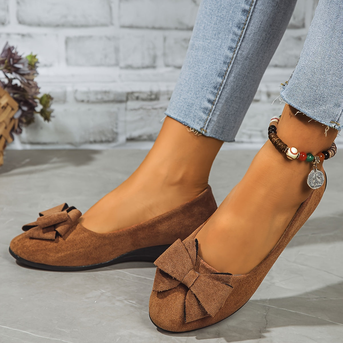 Ballerine Donna Ortopediche con Fiocco e Comfort Plantare