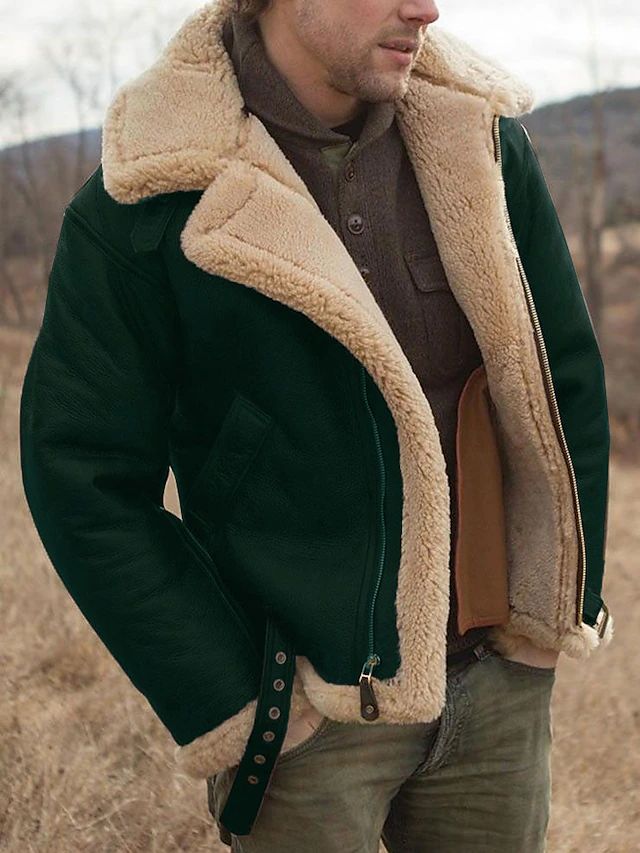 Giacca in Pile Uomo Casual - Giubbotto Invernale Girocollo