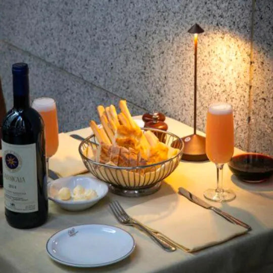 Lampada da Tavolo LED Senza Fili Ricaricabile - Dimmerabile per Soggiorno e Terrazzo