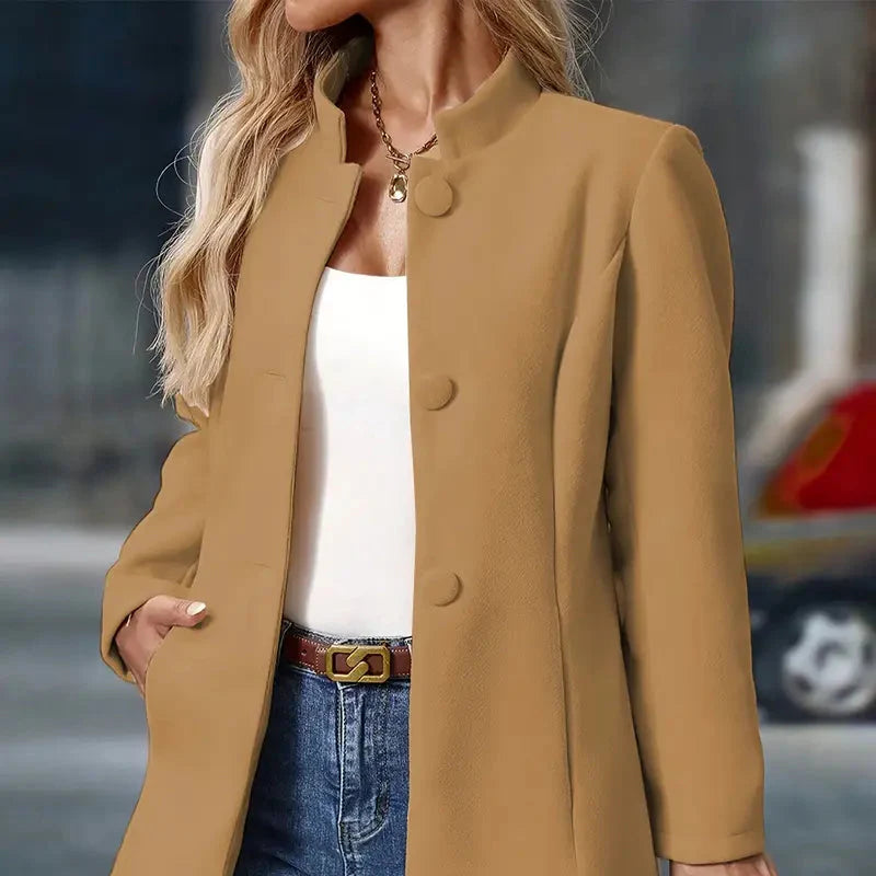 Donna - Cappotto chic di media lunghezza - Stile casual