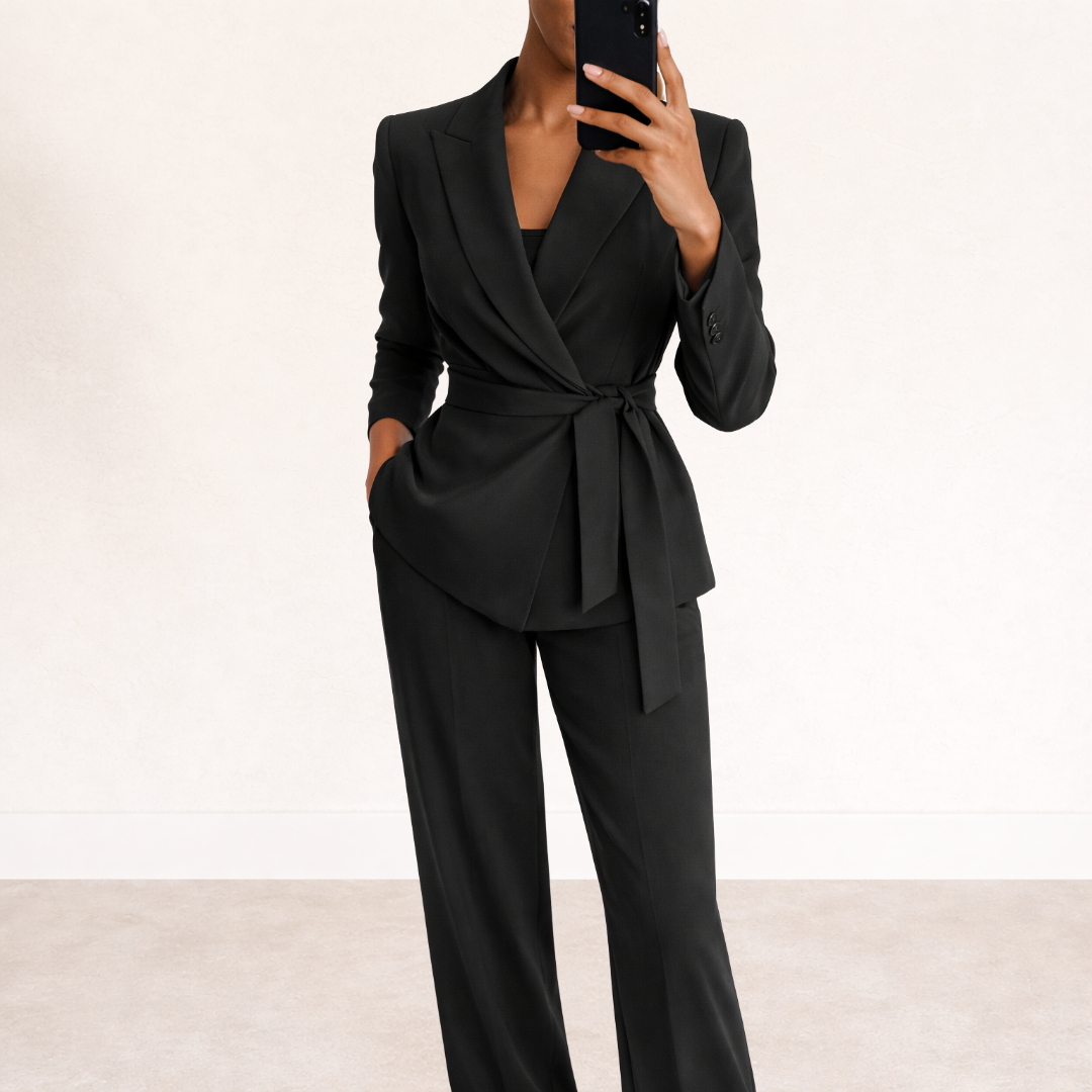 Completo Donna Due Pezzi Blazer e Pantaloni Palazzo