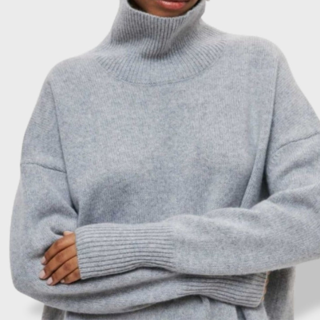 Maglione Donna Dolcevita Manica Lunga in Maglia Morbida