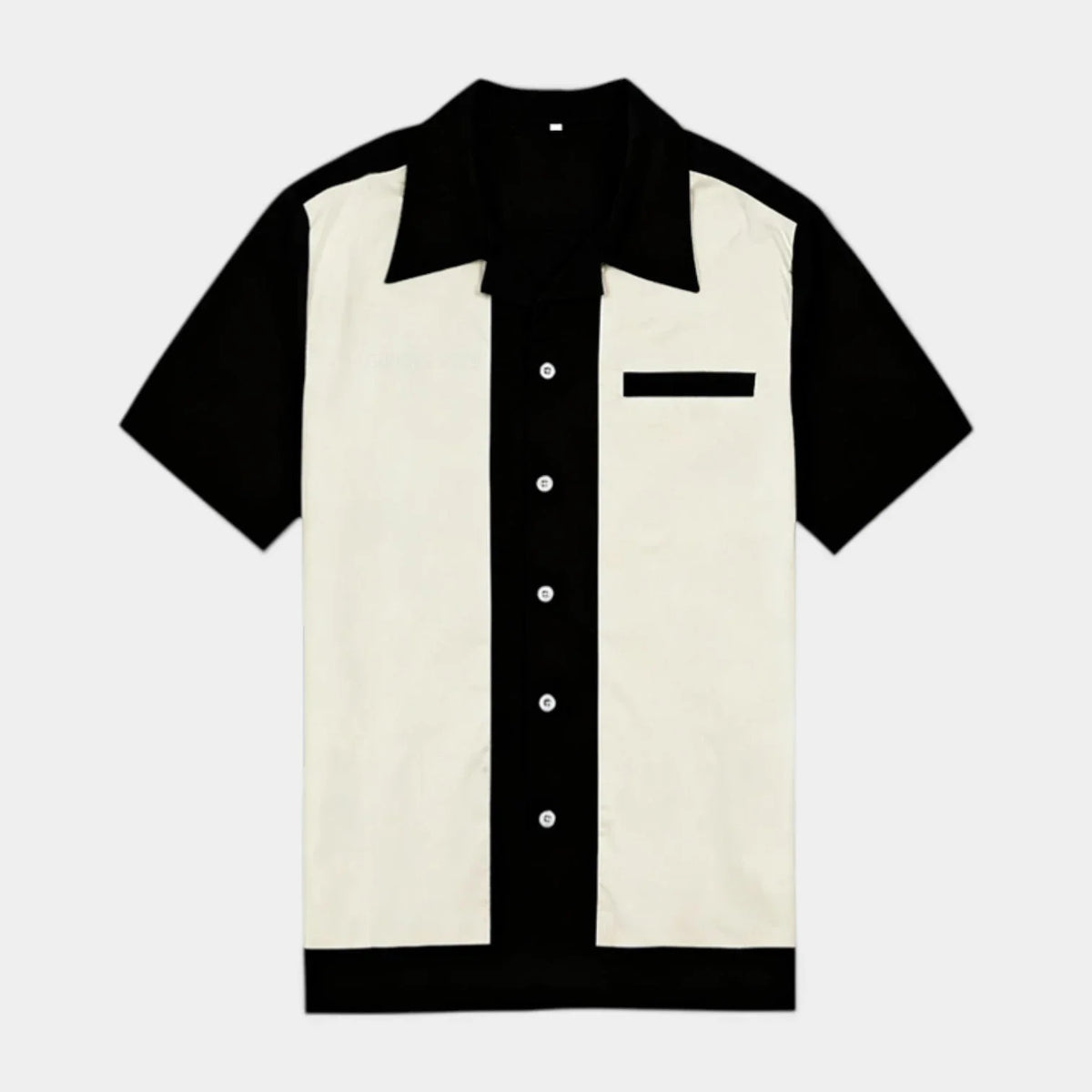 Camicia Uomo Manica Corta Collo Camp a Bottoni