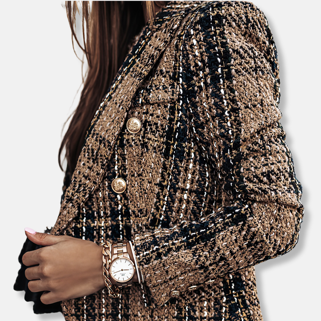 Donna - Blazer a quadri - stile doppiopetto