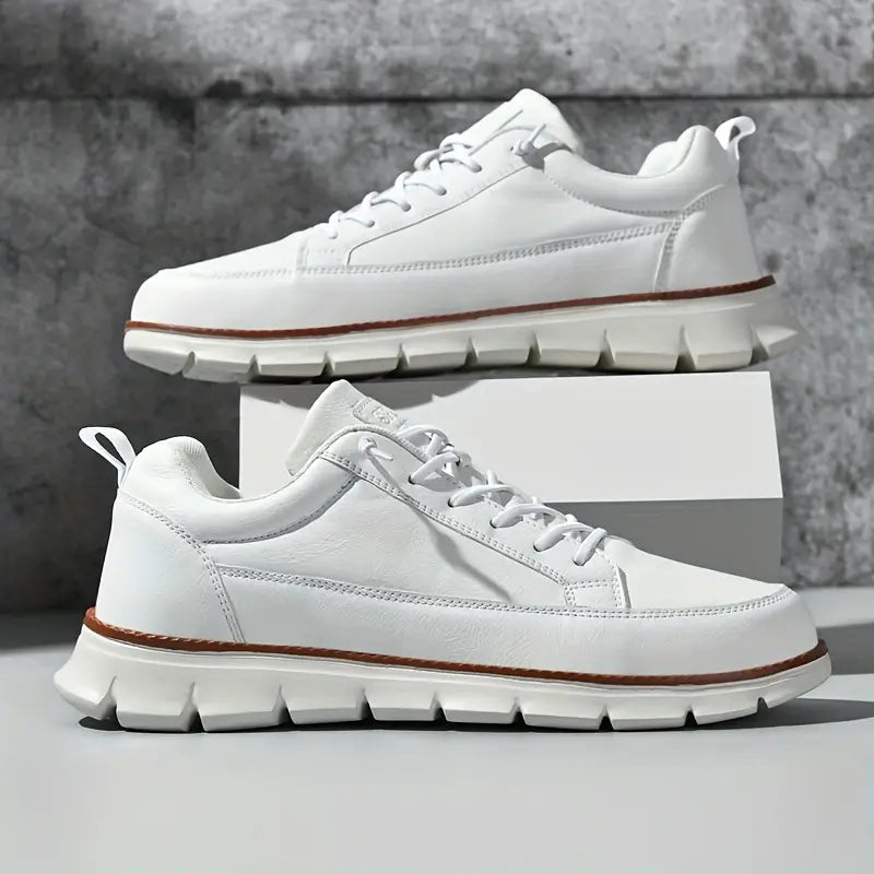 Sneaker Uomo in Pelle con Soletta Ortopedica Ammortizzata