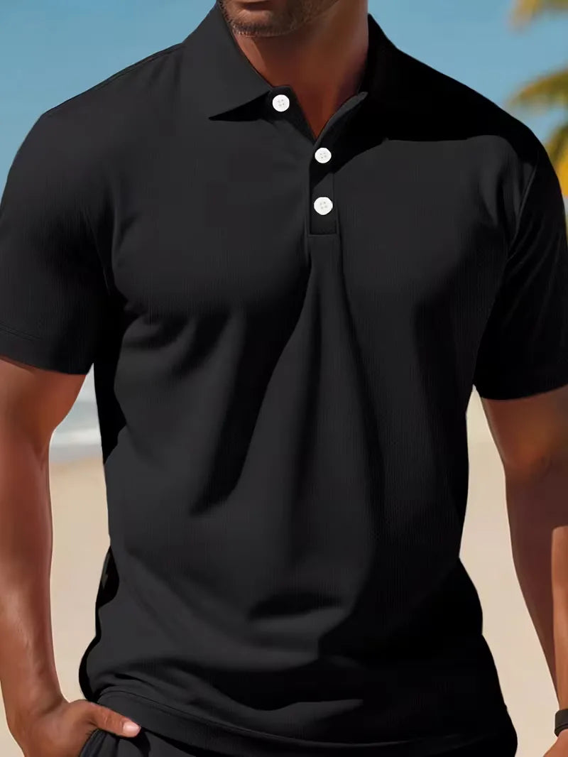 Completo Uomo Elegante Estivo Polo e Shorts Set 2 Pezzi Leggero