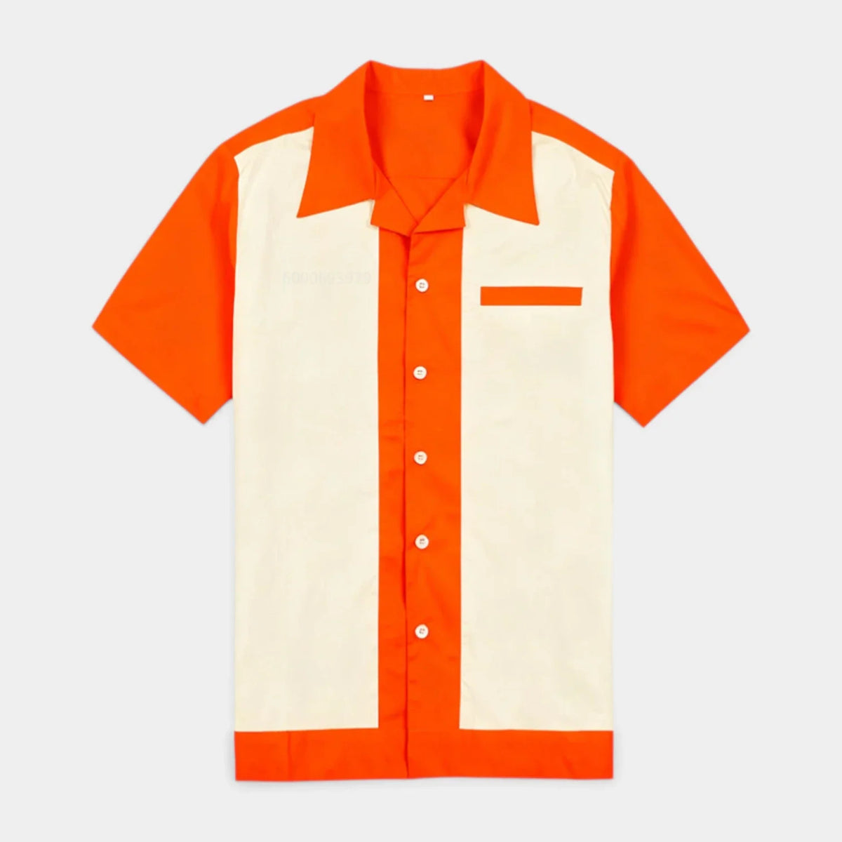 Camicia Uomo Manica Corta Collo Camp a Bottoni
