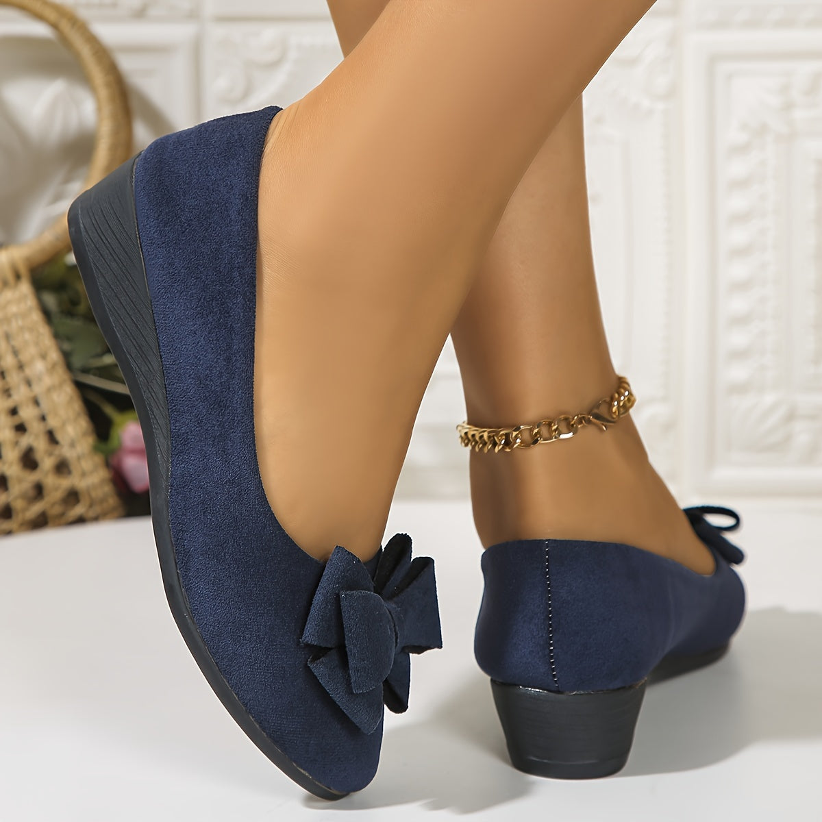 Ballerine Donna Ortopediche con Fiocco e Comfort Plantare