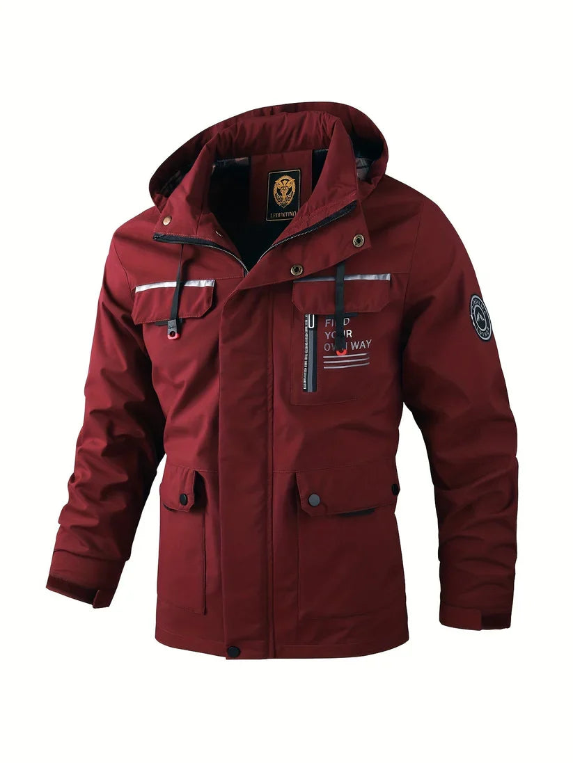 Giacca Invernale Uomo Impermeabile con Cappuccio