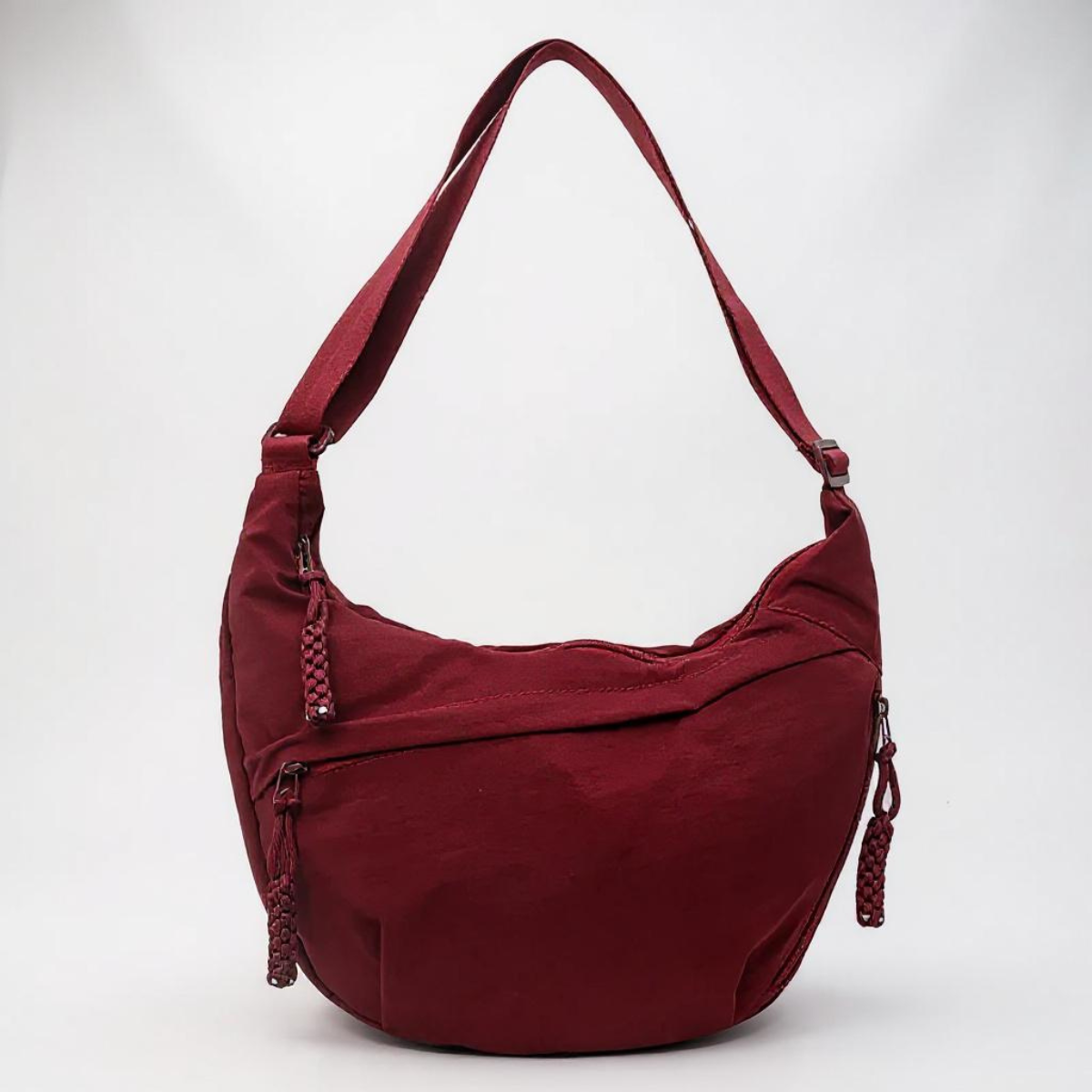 Borsa Tracolla Donna in Nylon con Tasche Multiple