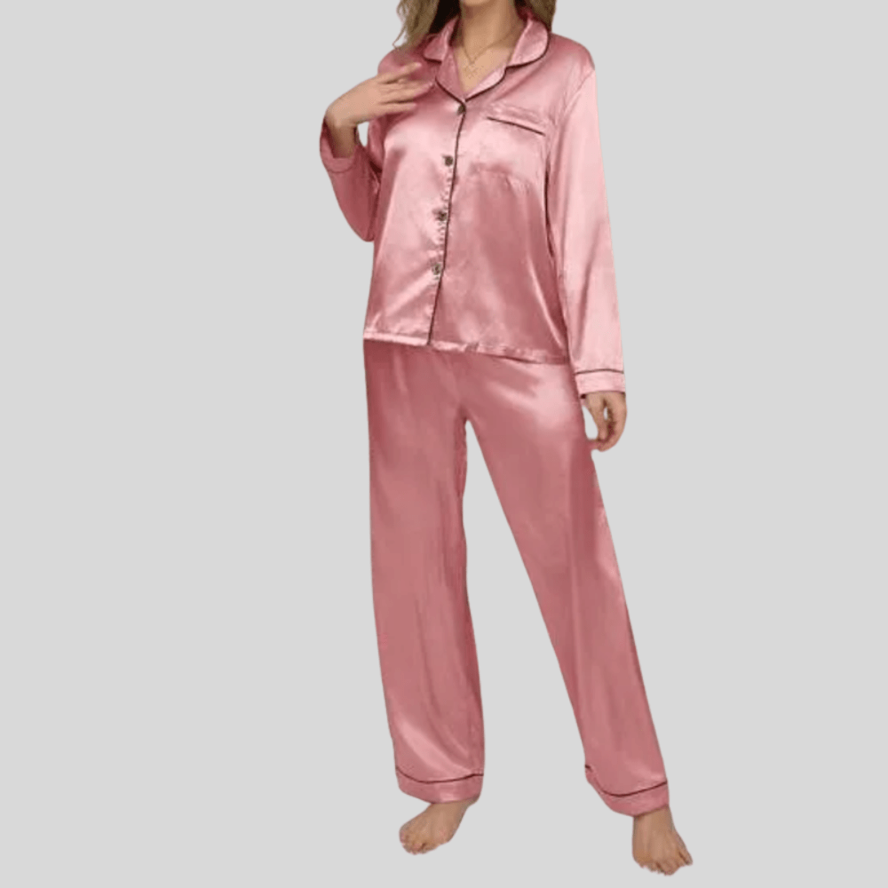 Pigiama Donna Set 2 Pezzi con Bottoni Frontali
