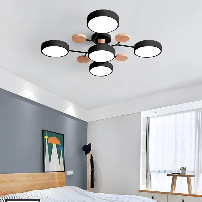 Lampadario da Soffitto Rotondo in Ferro con LED - Design Moderno
