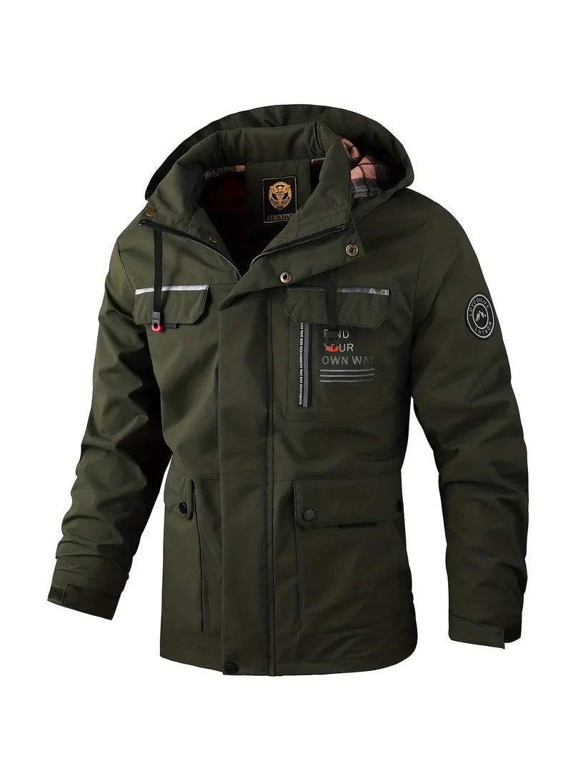 Giacca Invernale Uomo Impermeabile con Cappuccio