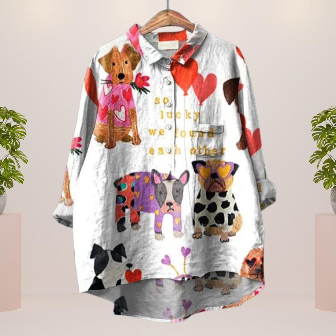 Maglietta Donna con Stampa Fantasia Colorata