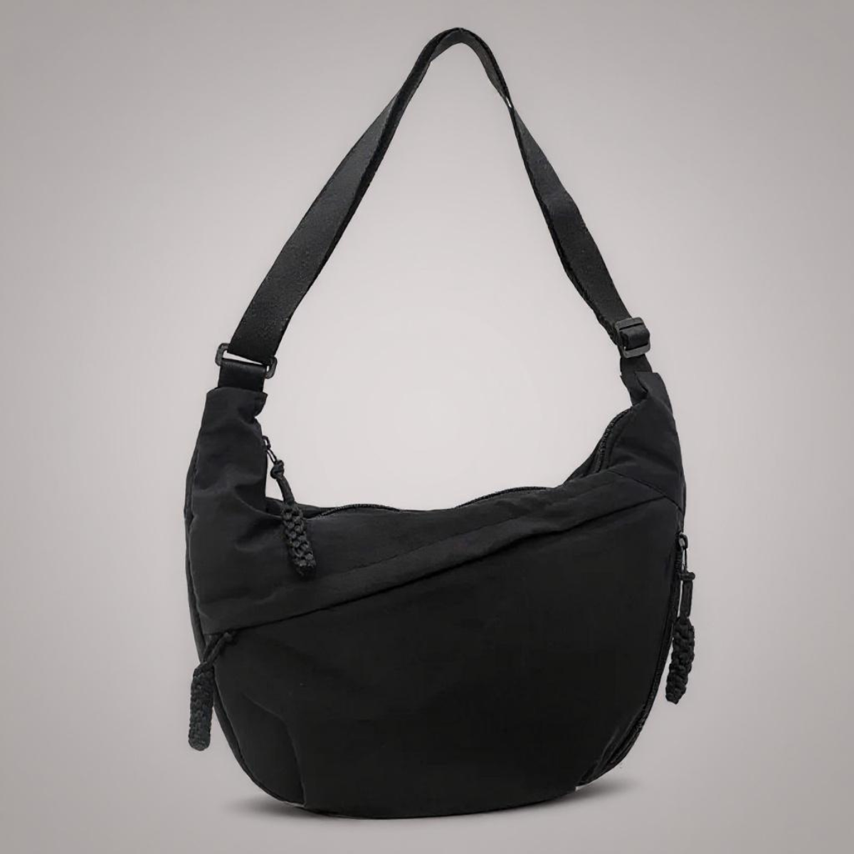 Borsa Tracolla Donna in Nylon con Tasche Multiple